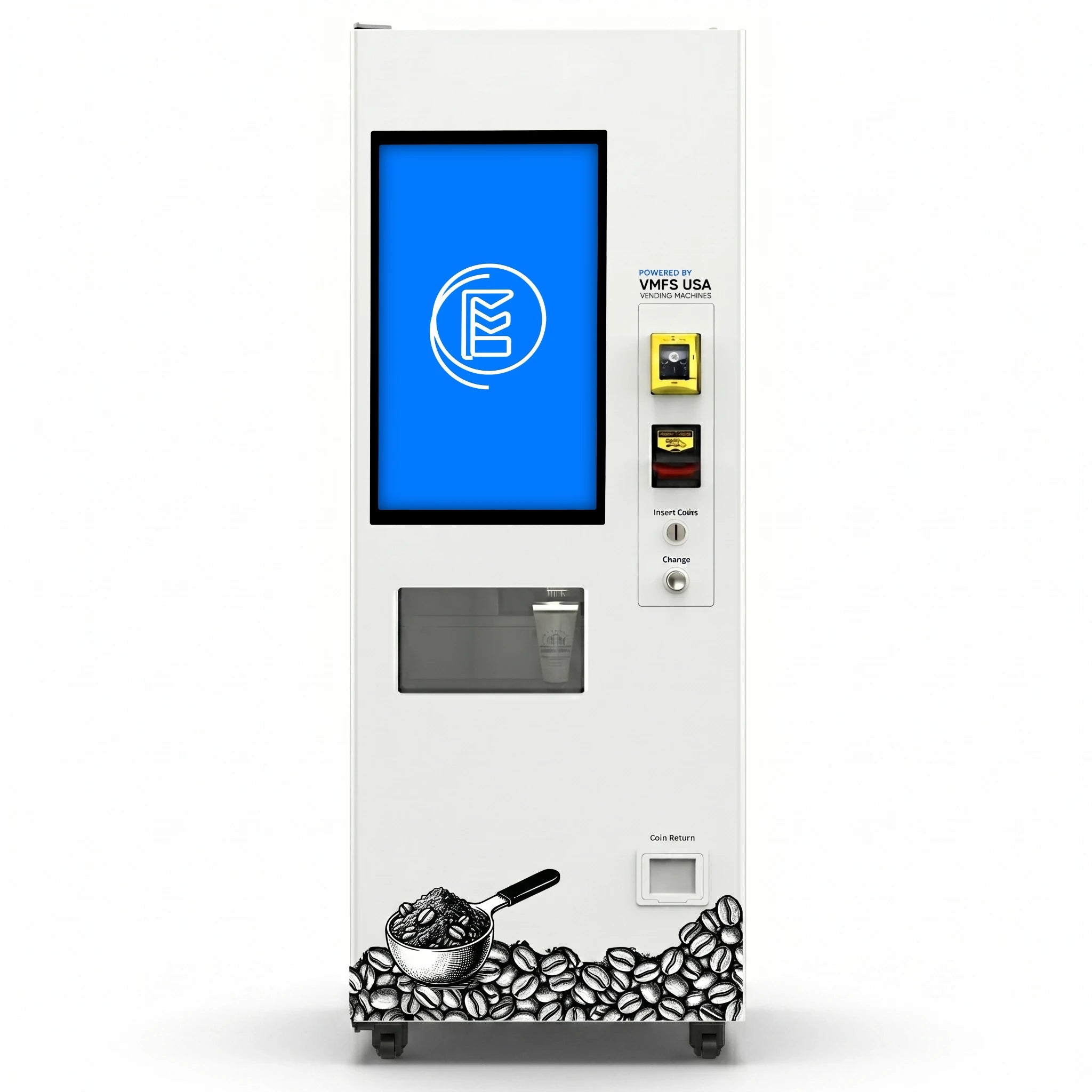 Coffee and Hot Beverage Vending Machine — product rendering