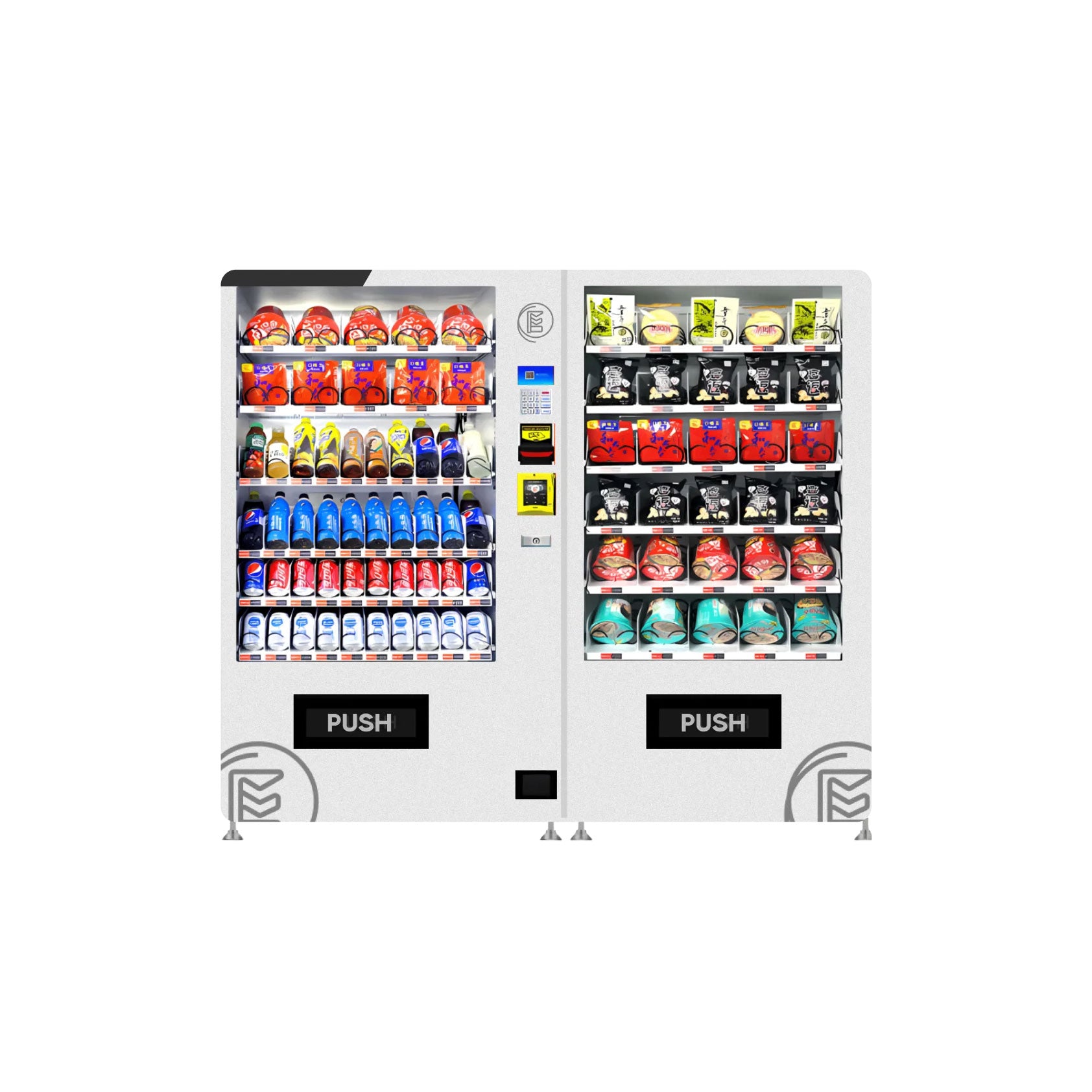 Dual Combo Vending Machine — product rendering