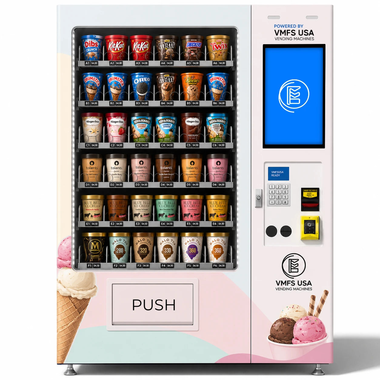Frozen Ice Cream Vending Machine — product rendering