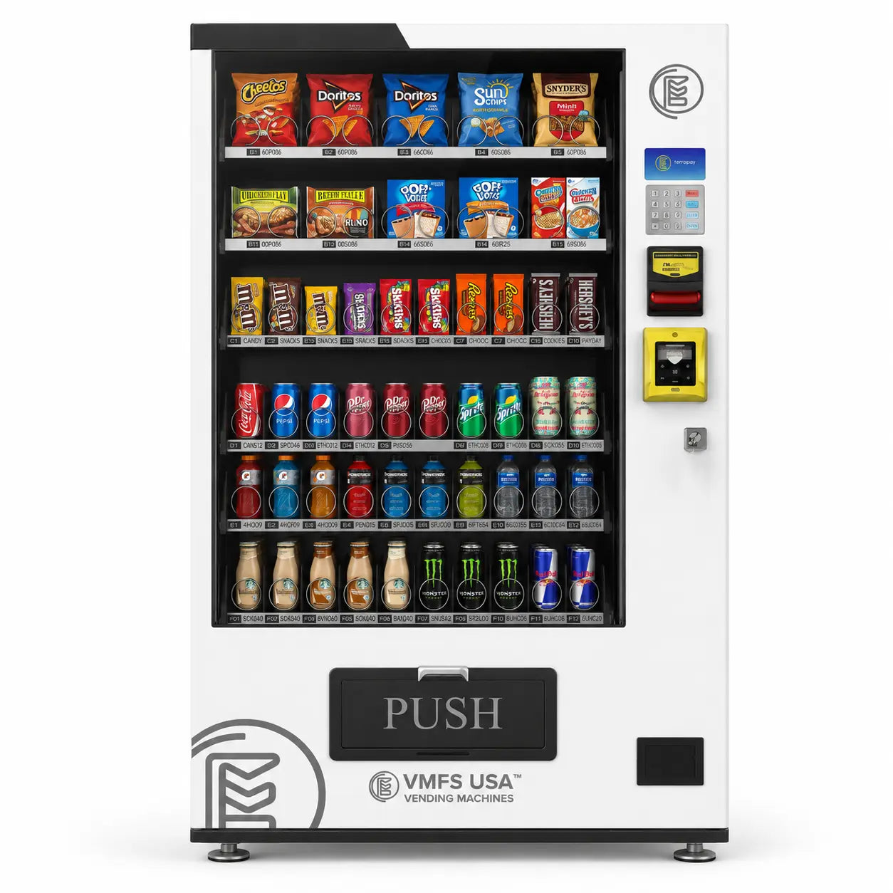 Smart Combo Vending Machine — product rendering