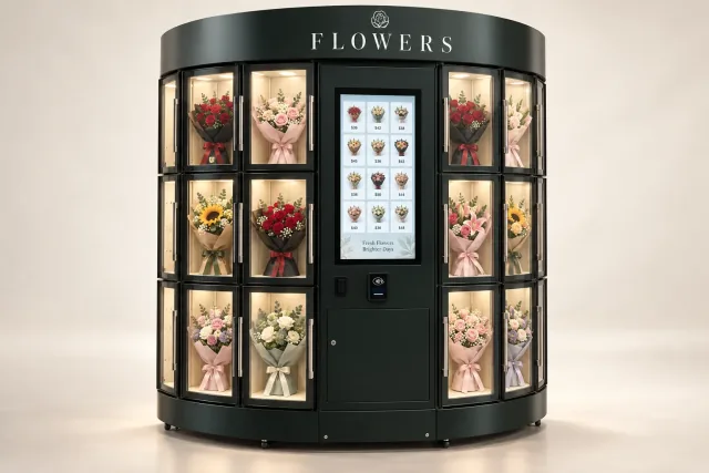 Flower Vending Machines — AI-generated equipment illustration